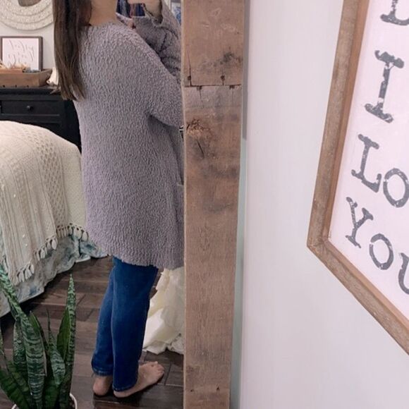 Listicle duster knit cardigan size medium with pockets - Picture 4 of 6